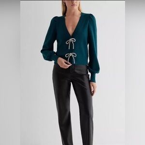 NWT Express Sweater with Rhinestone Bows, Small